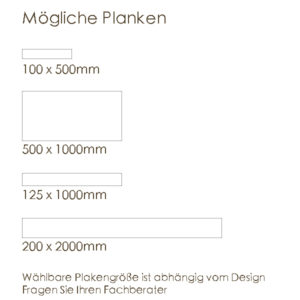 Designplanke/ Vinylbelag Verfügbare Größen je nach Farbe Fragen Sie Ihren Fachberater